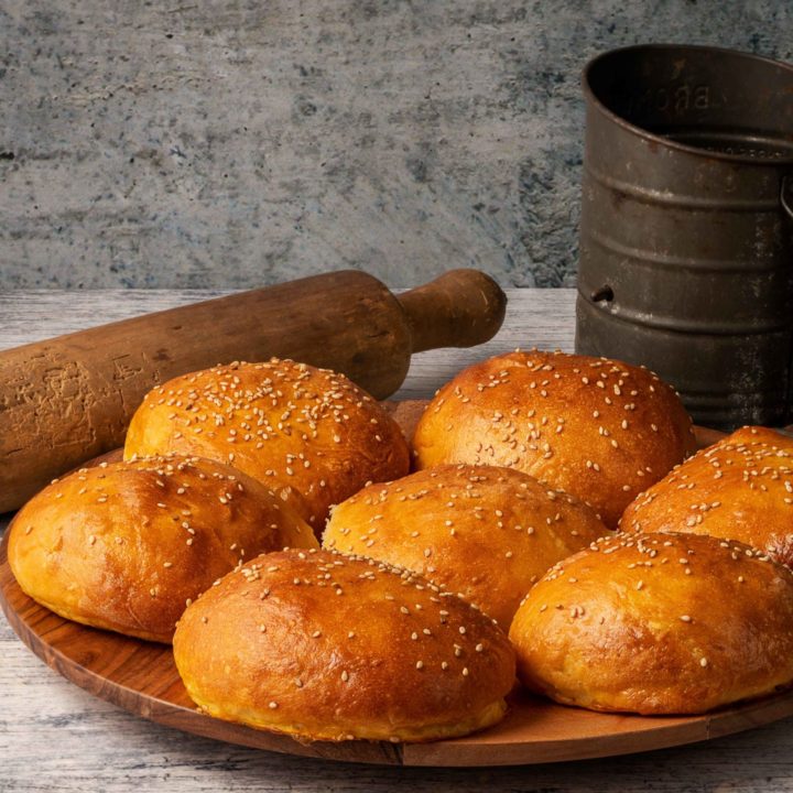 Sourdough Brioche Burger Buns