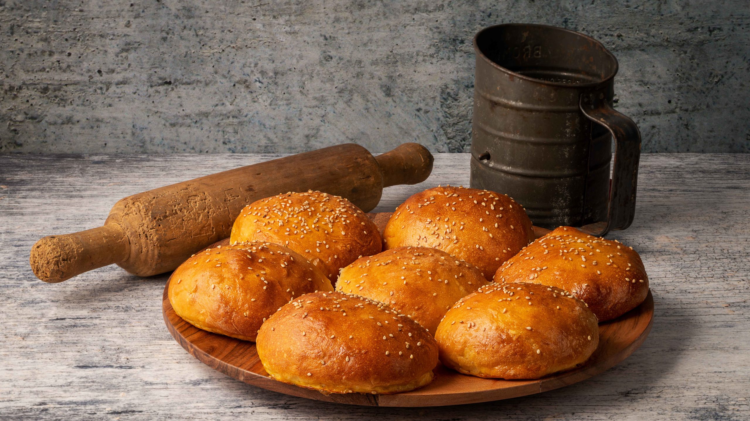 Sourdough Brioche Burger Buns