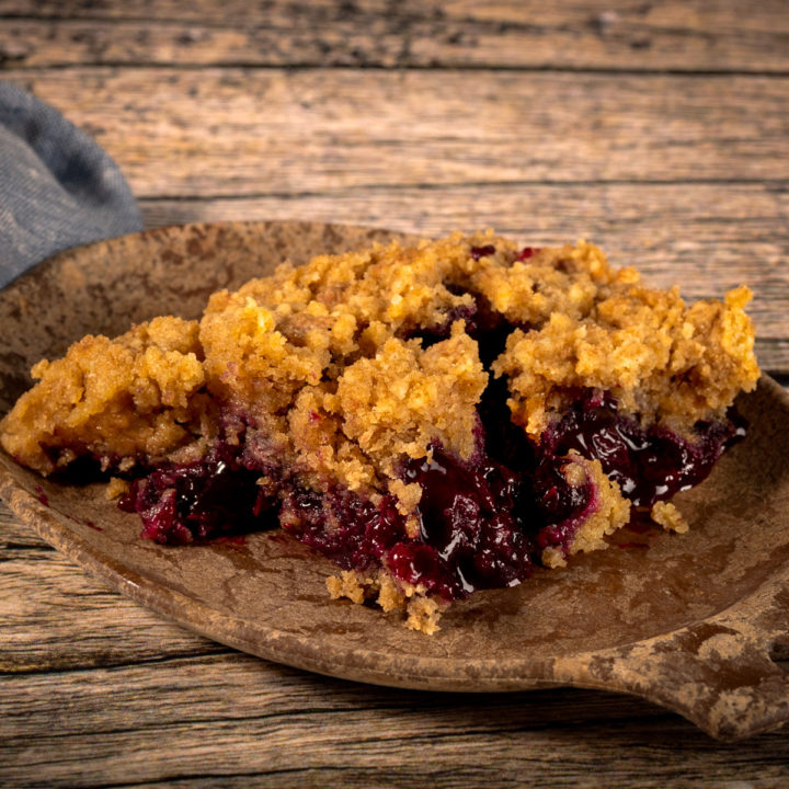 Smoked Blueberry Crisp