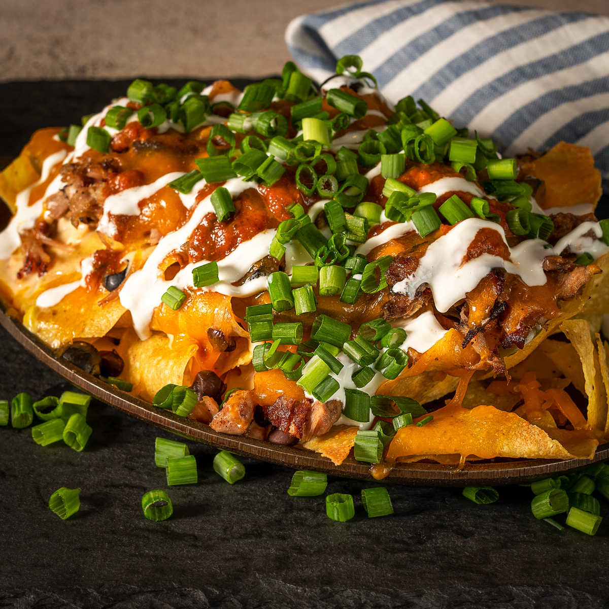 Carnitas nachos.