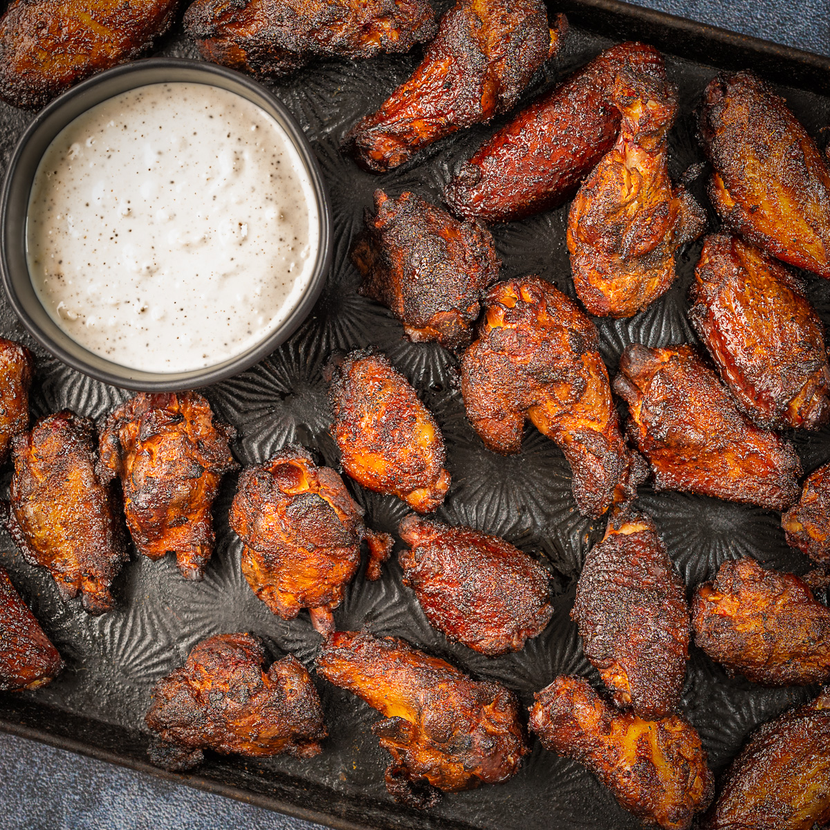Brined and Smoked Chicken Wings - Texas Style