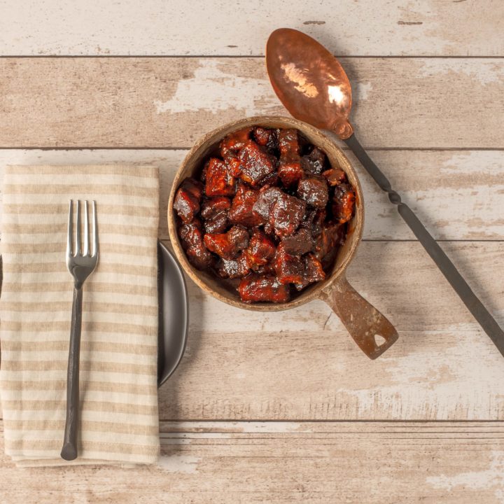 Smoked Pork Belly Burnt Ends