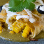 Roasted Corn and Poblano Pepper Enchiladas.