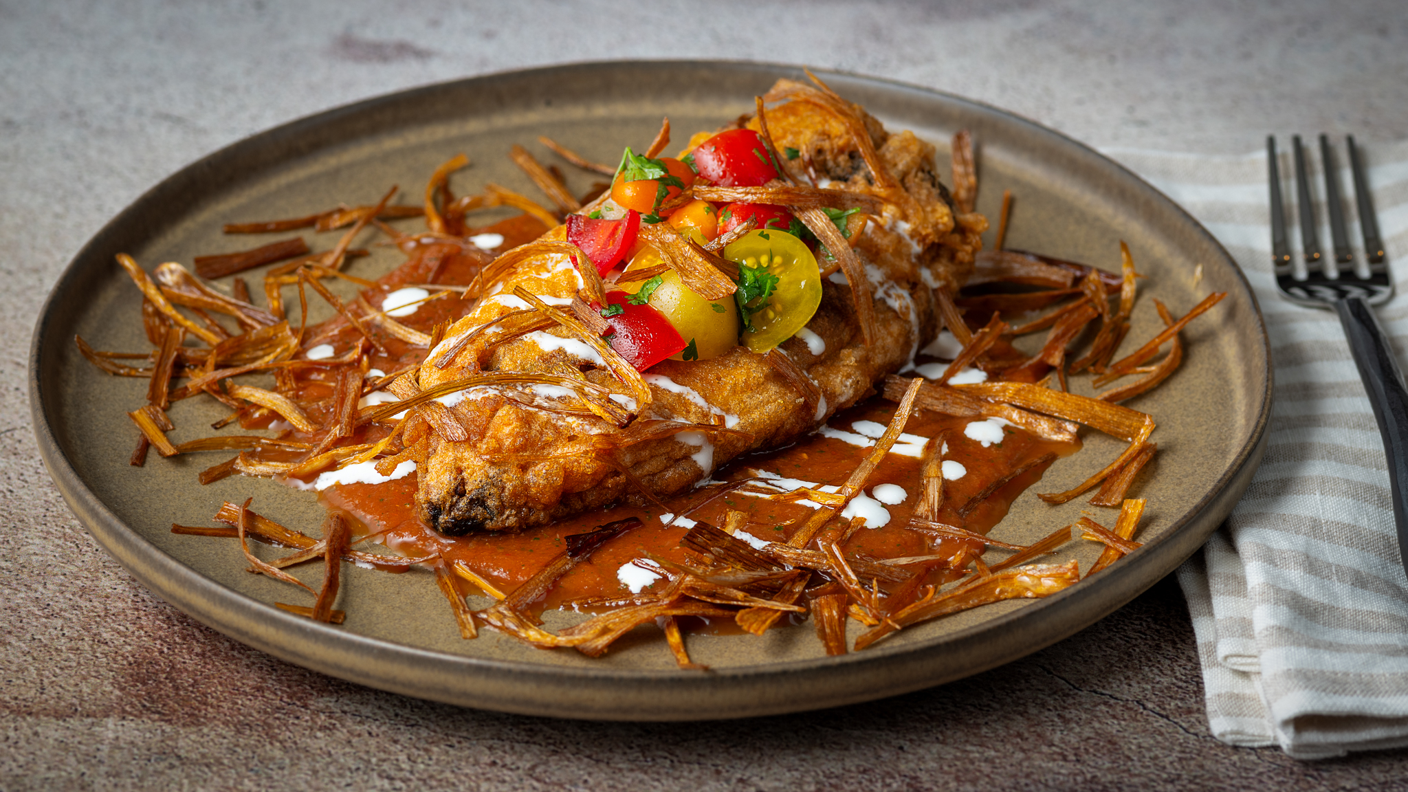 Brisket Stuffed Chile Relleno