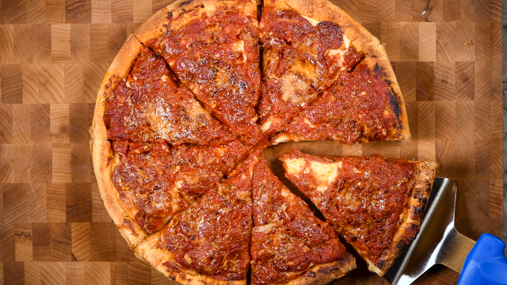 Chicago Deep Dish Pizza Ready to Serve