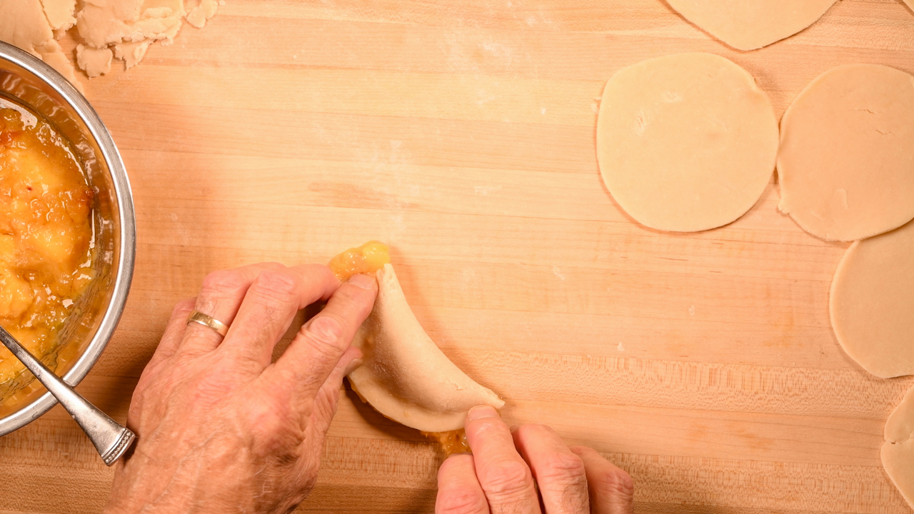 Fold the Dough in Half and Press to Seal