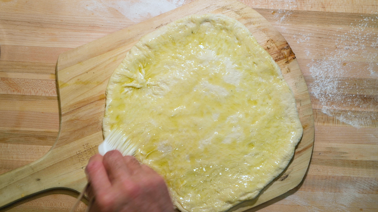Add Olive Oil and Spread Edge to Edge