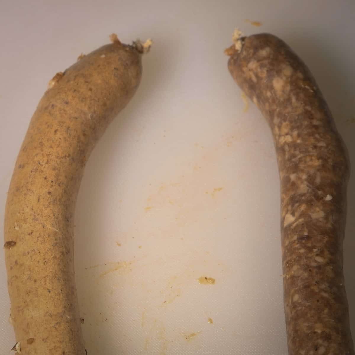 Sausage on the left has the wrong texture.