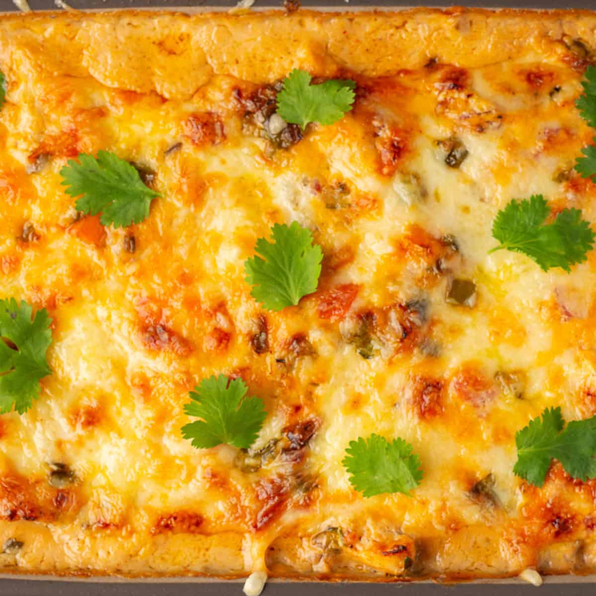 King Ranch chicken out of the oven.