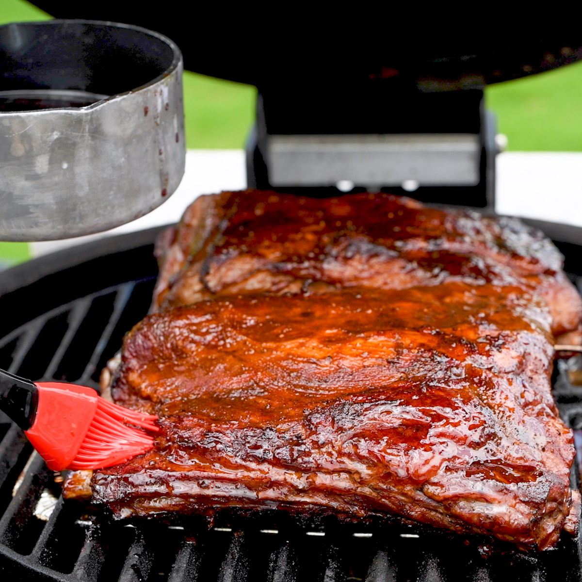 Baste the ribs periodically.