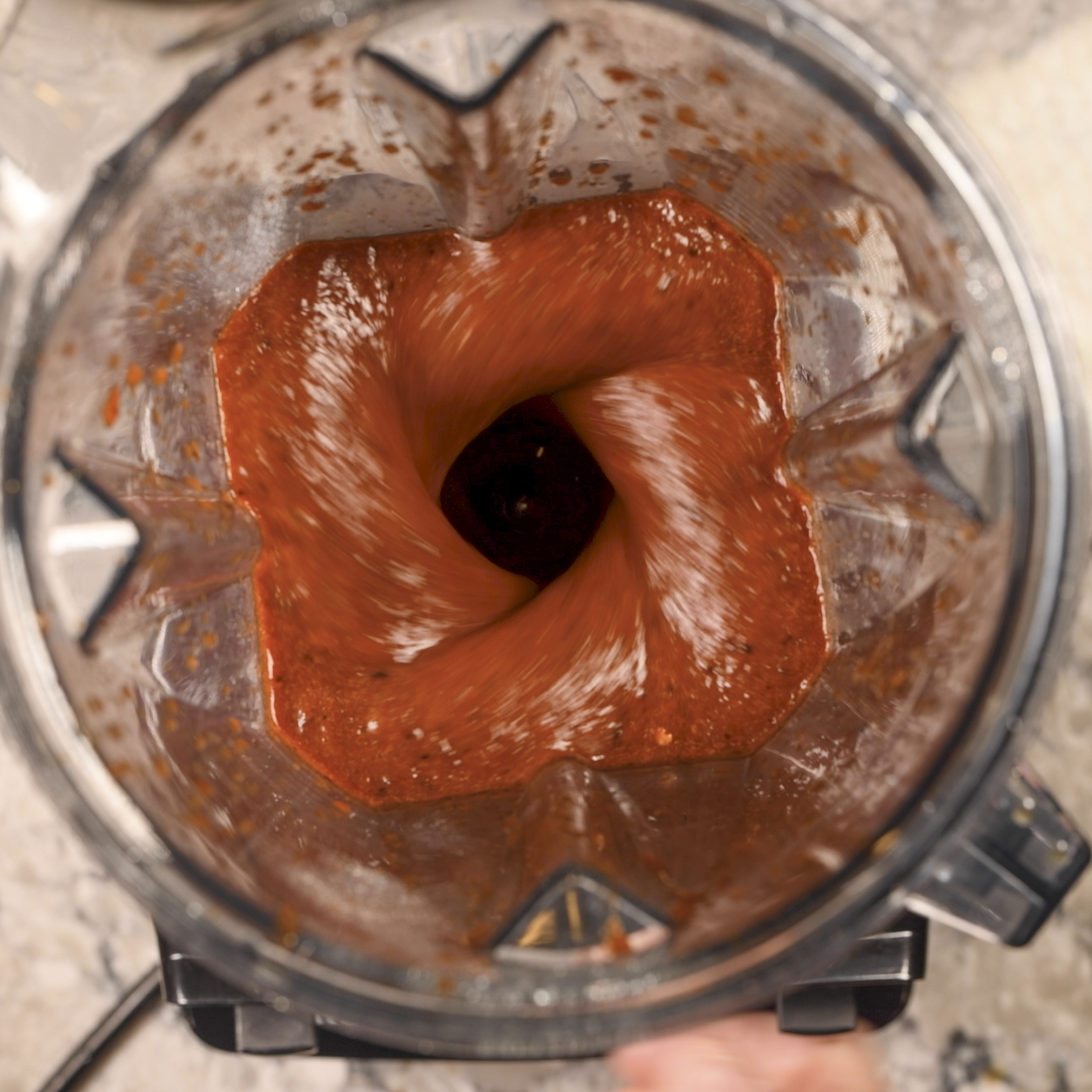 Blend the toasted chilies with water.