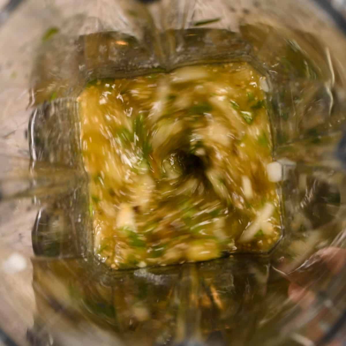 Blend the roasted vegetables until smooth.