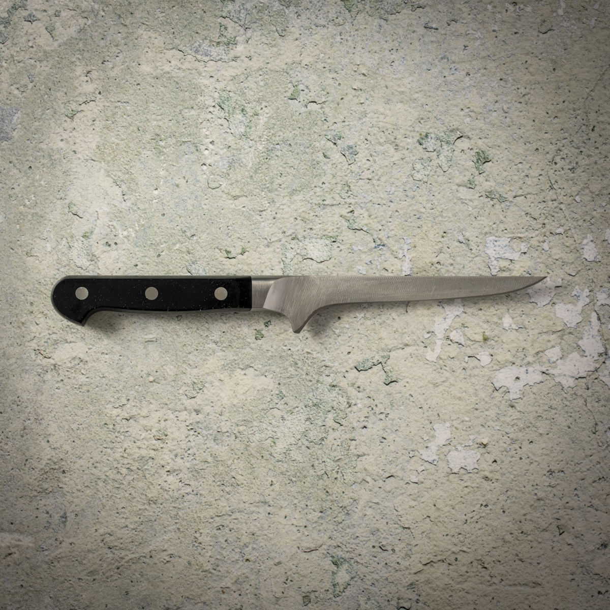 Boning knife is for detailed meat trimming.