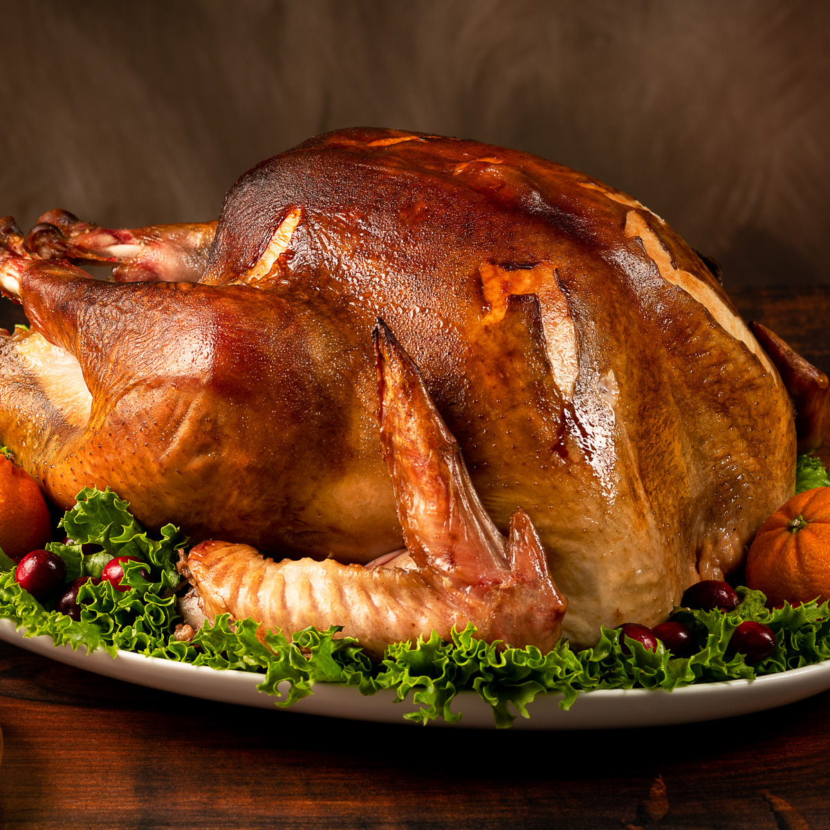 Brined and smoked turkey