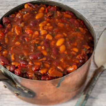 Brisket baked beans.