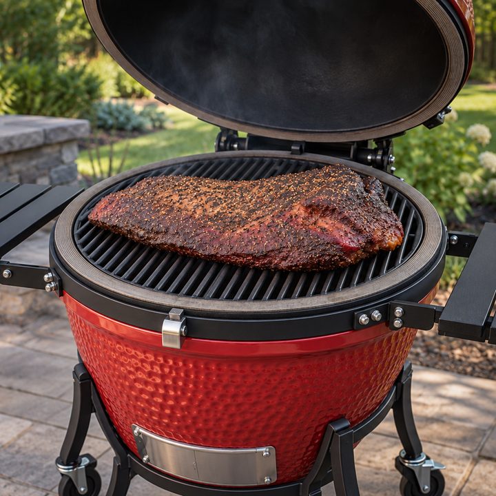 Whole brisket on a Kamado Joe Classic II.