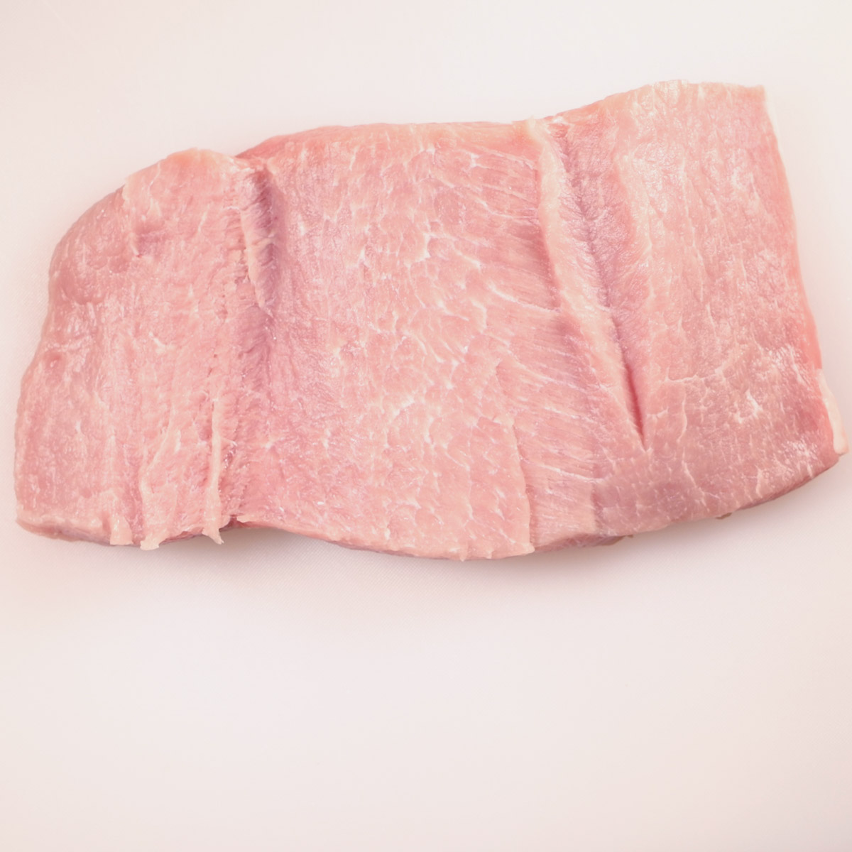 Butterfly open the pork loin.