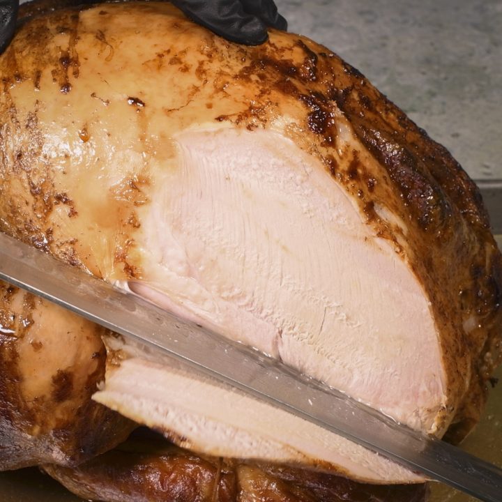 Juicy turkey breast.
