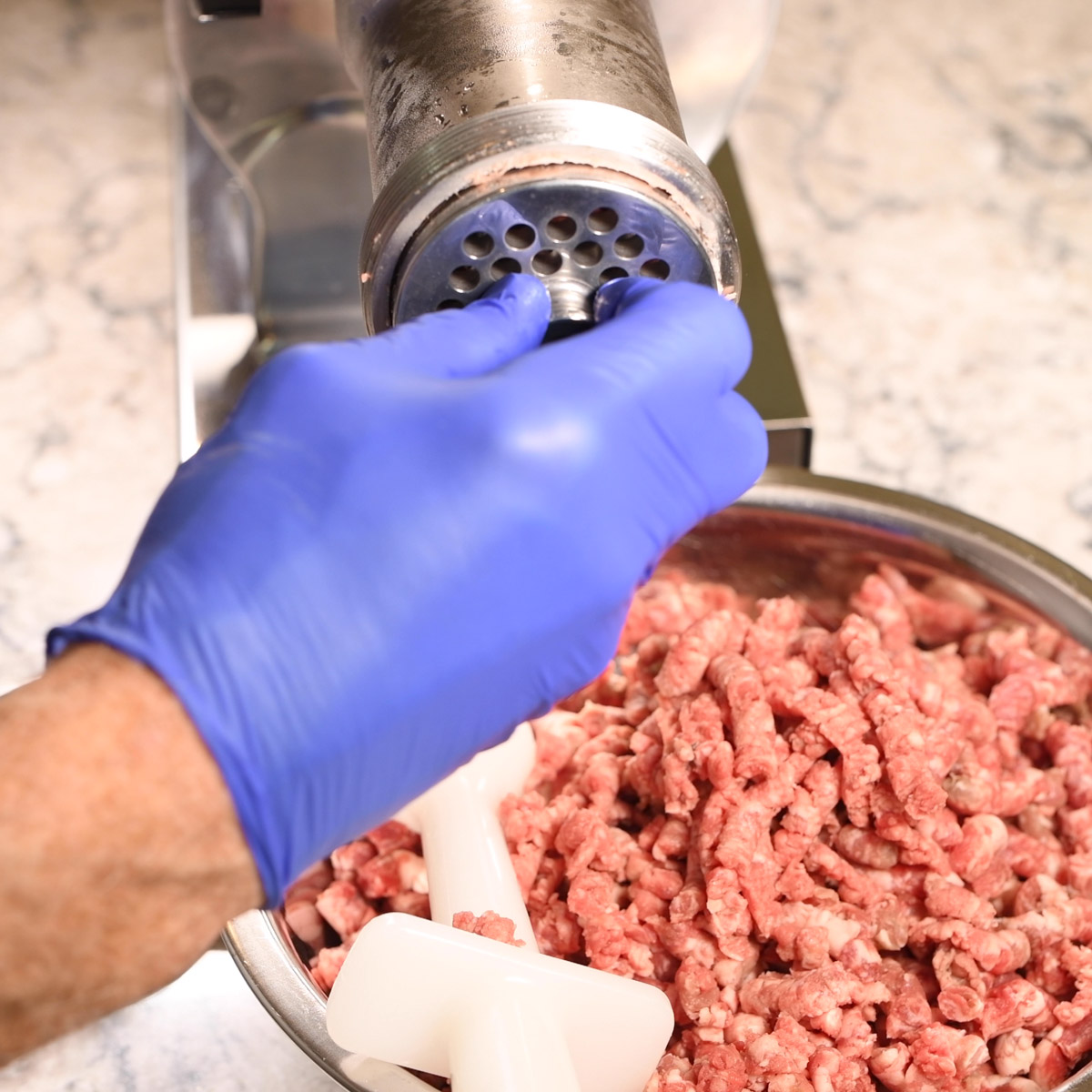 Change the grinding plate.