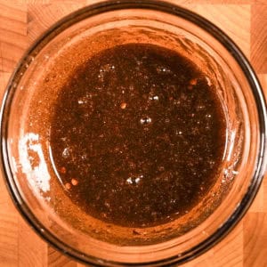 Whisk the chile honey glaze.