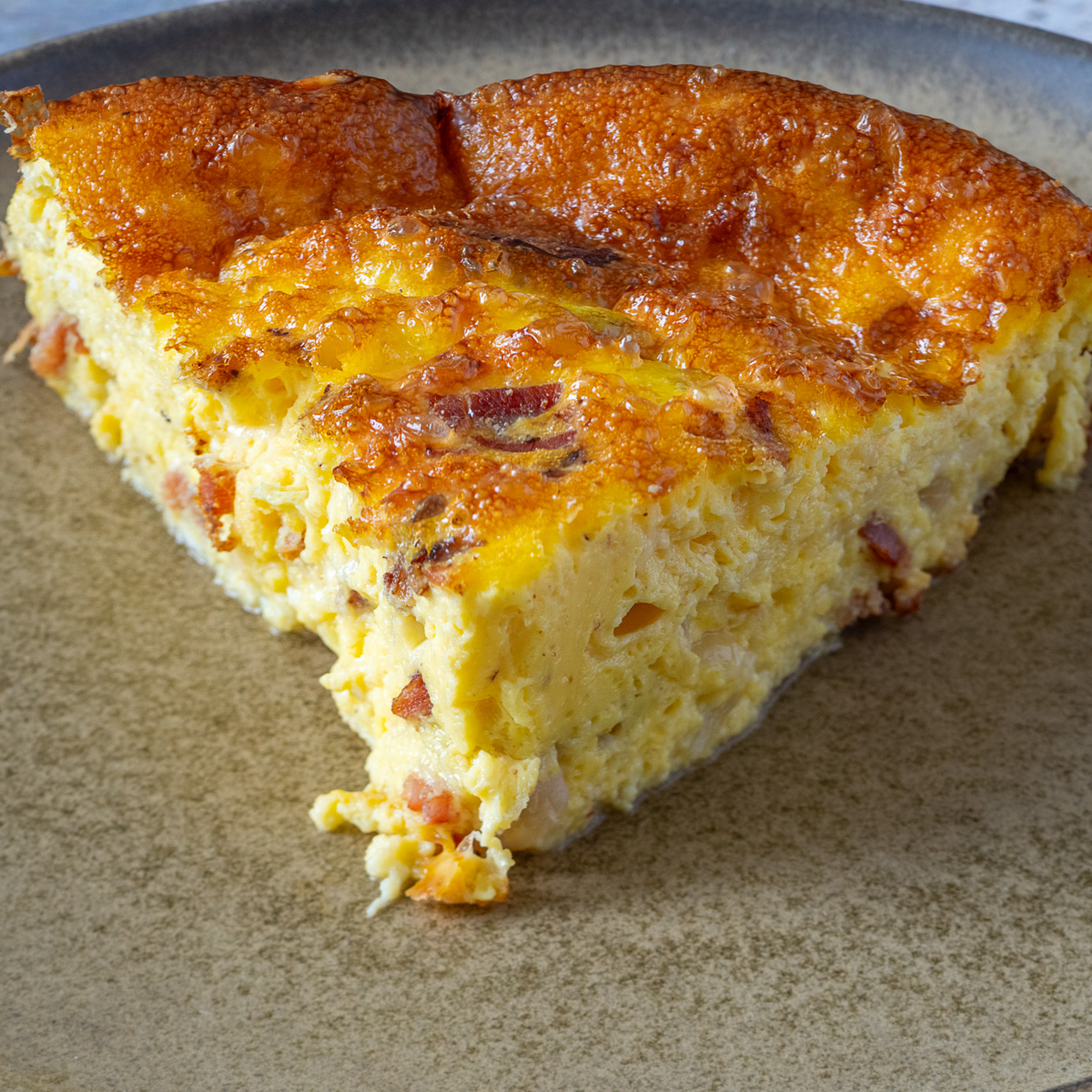 Crustless quiche lorraine.