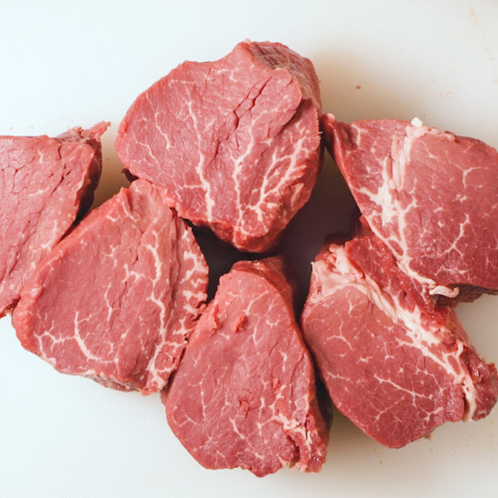 Steaks ready for the grill.