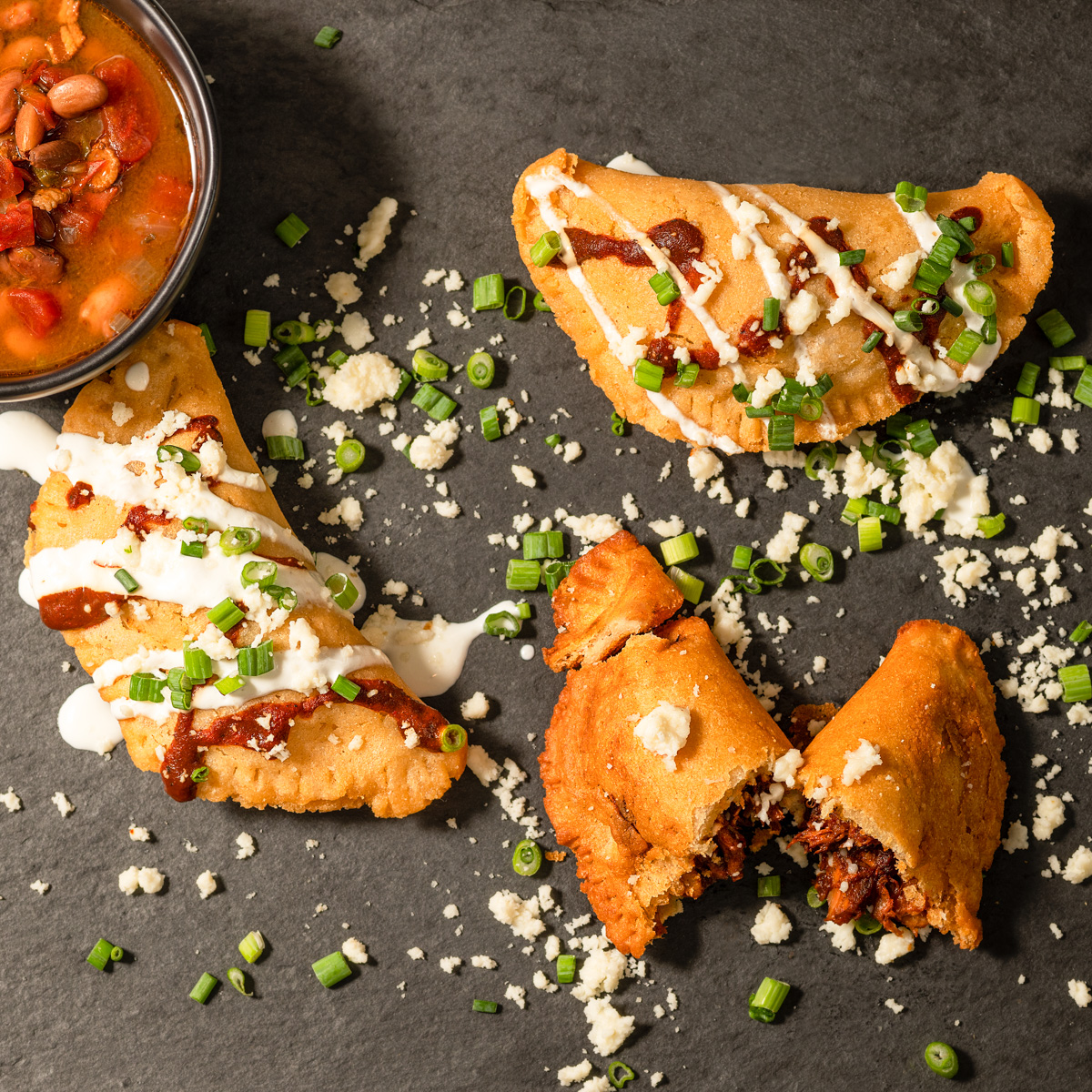 Carnitas empanadas.