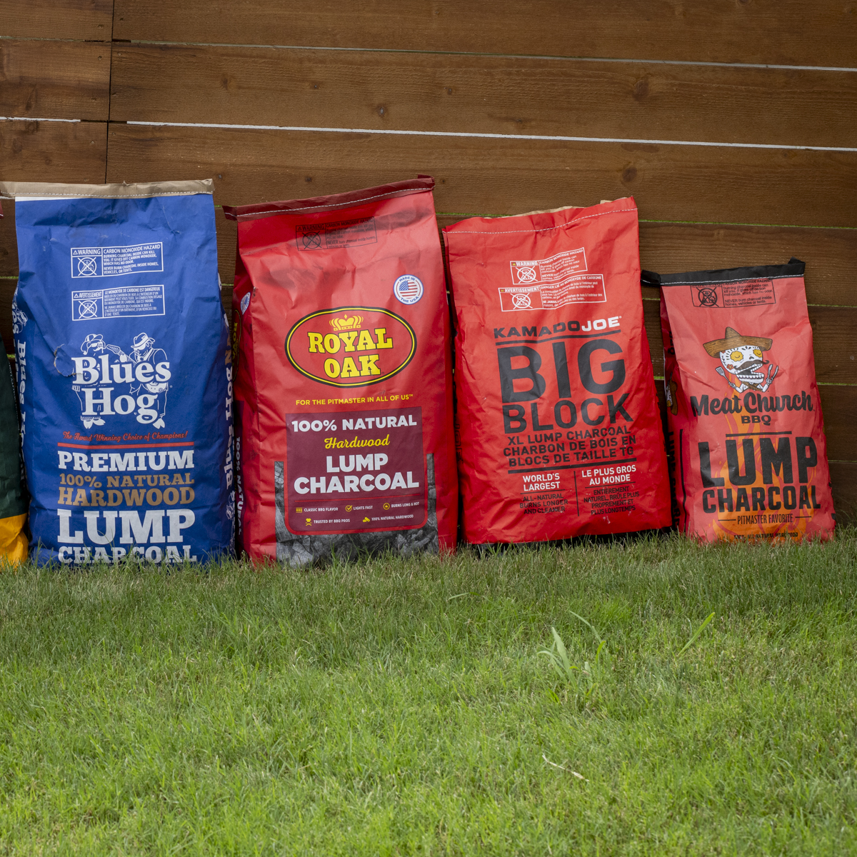 Four bags of lump charcoal
