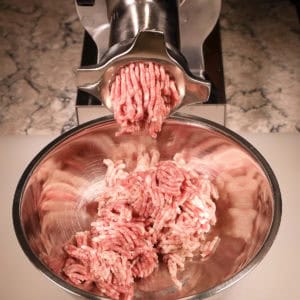 Use a ¼" grinder plate for the second grind.