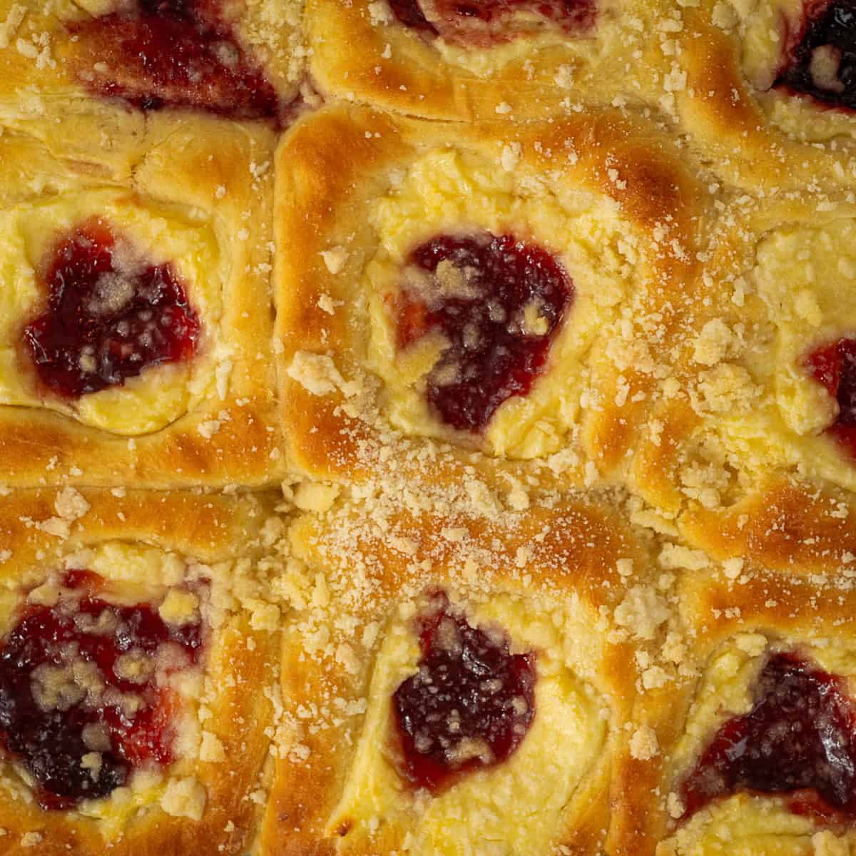 Cream cheese and cherry kolache.