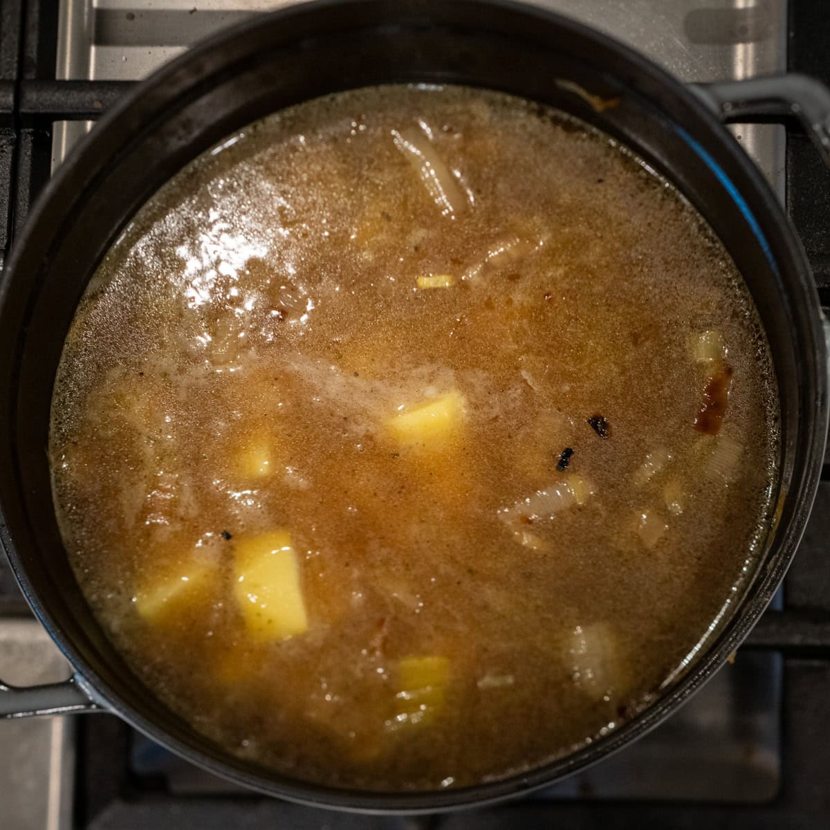Soup ready to blend.