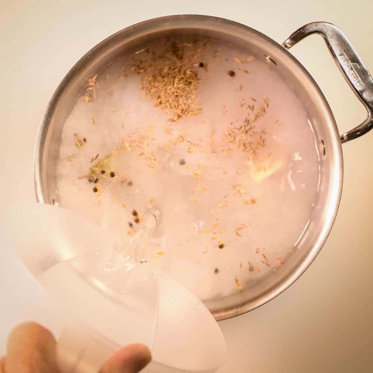 Prepare the wet brine.