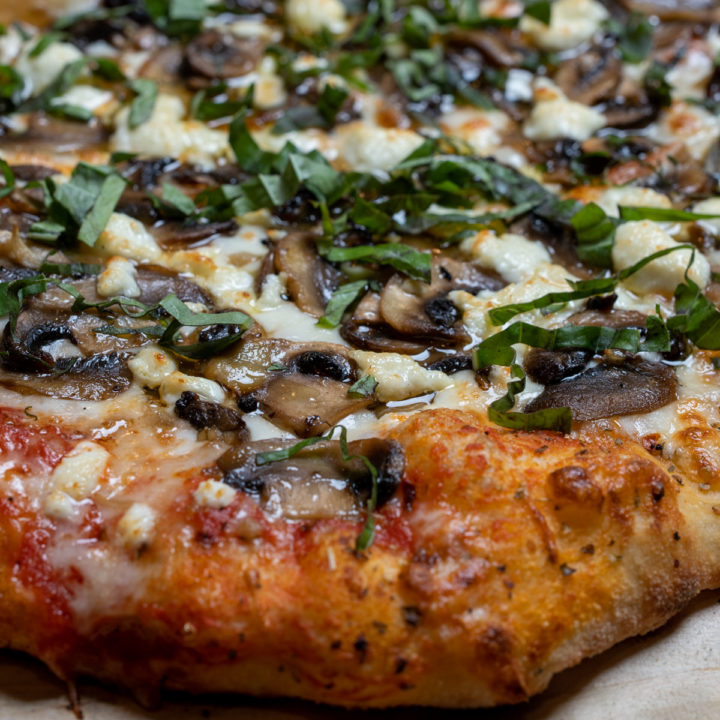 Mushroom and Goat Cheese Pizza