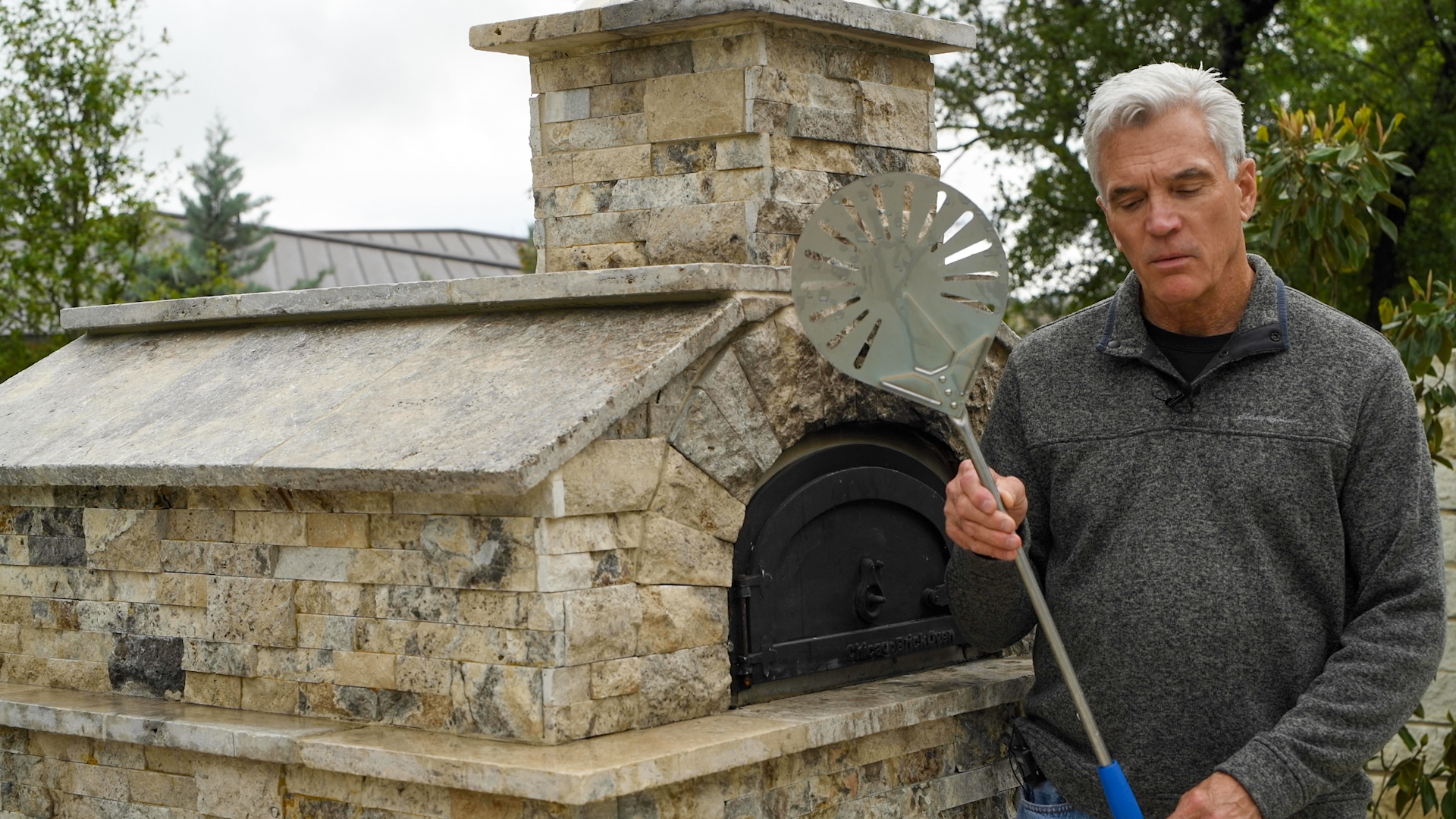 A 9" Steel Pizza Turning Peel.