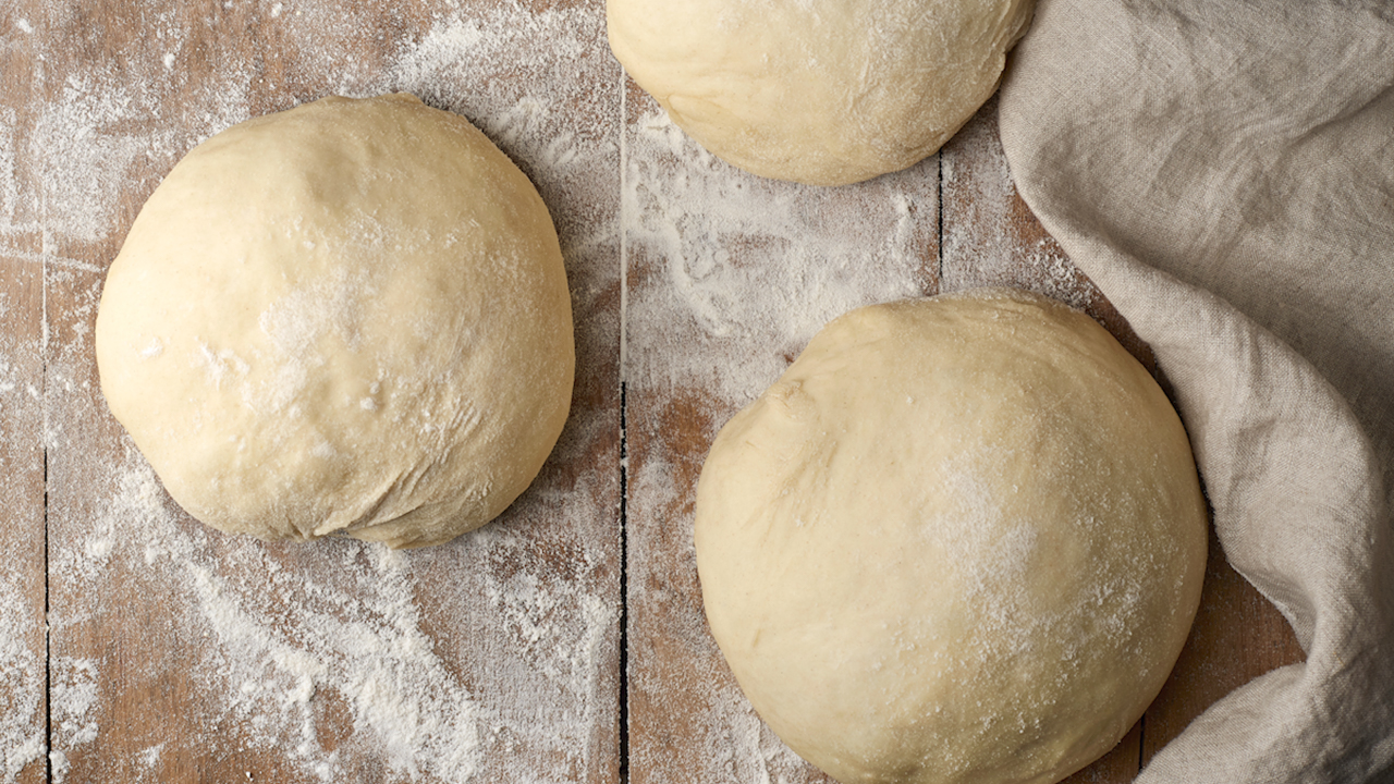 Dough is Out of the Refrigerator and Ready to Make Pizza