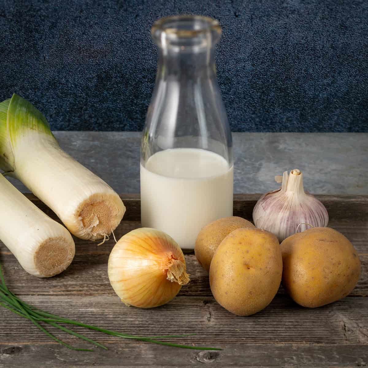 Potato leek soup ingredients