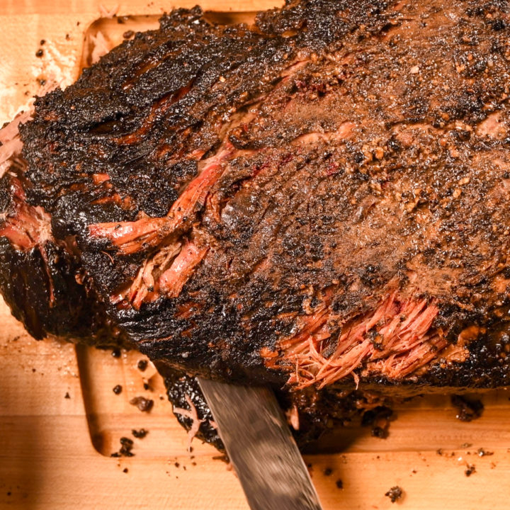 Separate the brisket point from the flat.