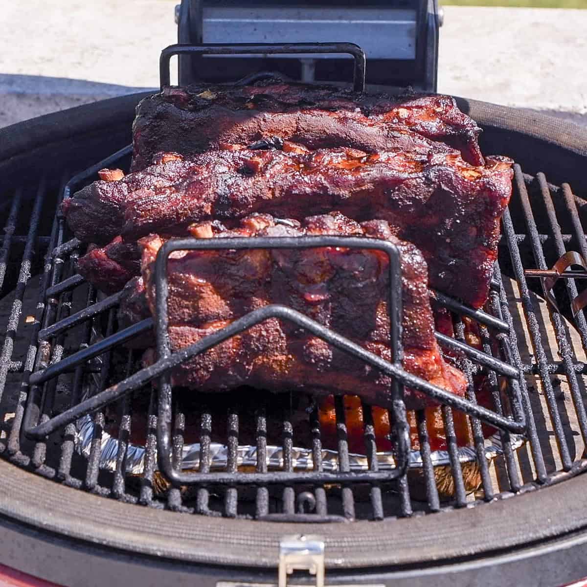 Ribs in the smoker for 3 hours.