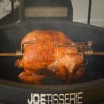 Rotisserie chicken on a Kamado Joe