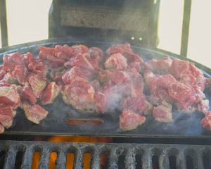 Sear the meat.
