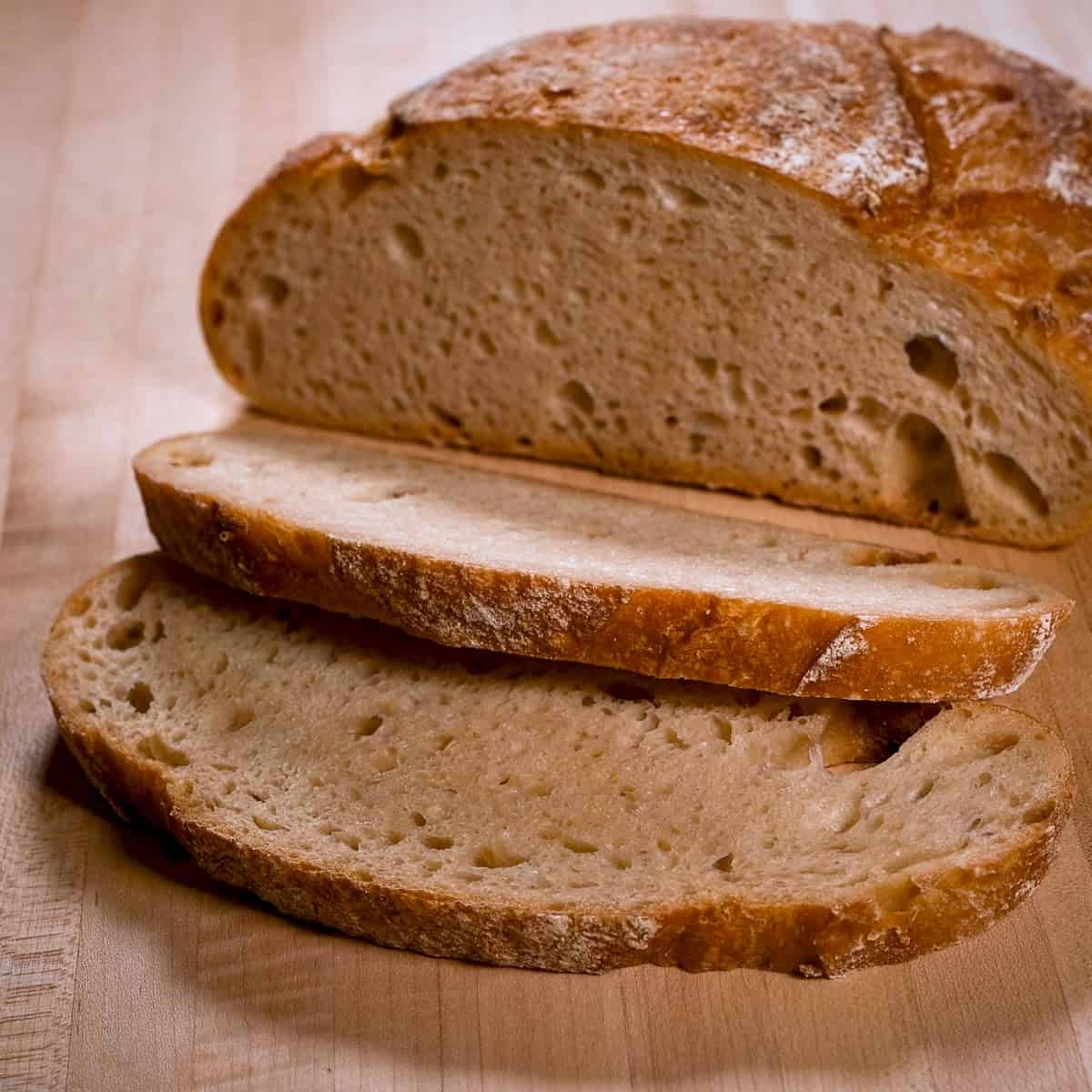 Thick cut sourdough bread.