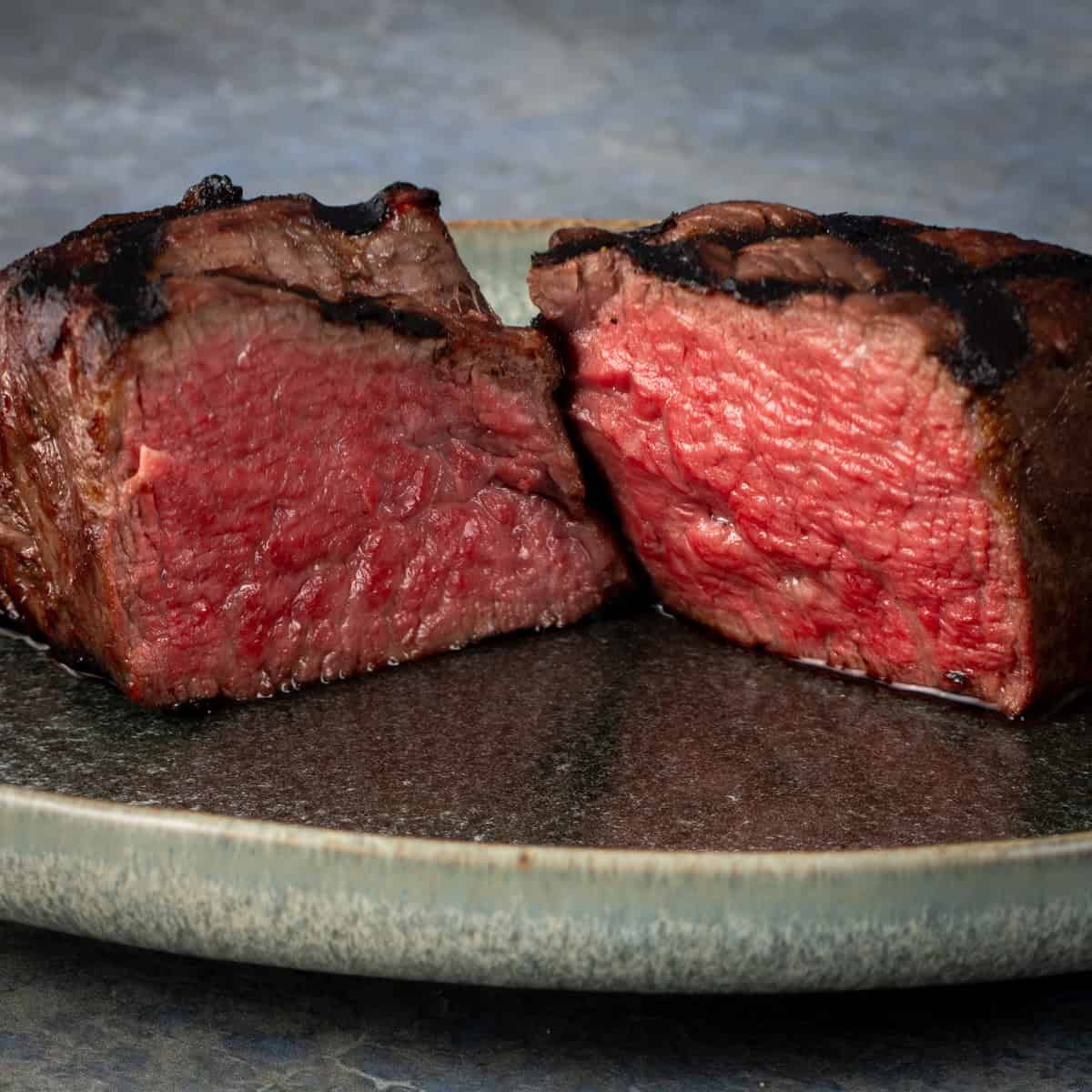 Filet Mignon steak cooked sous vide.