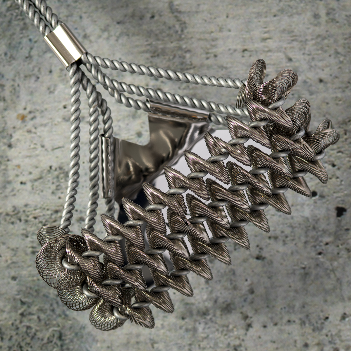 A spiral brush is safer and cannot shed individual bristles.
