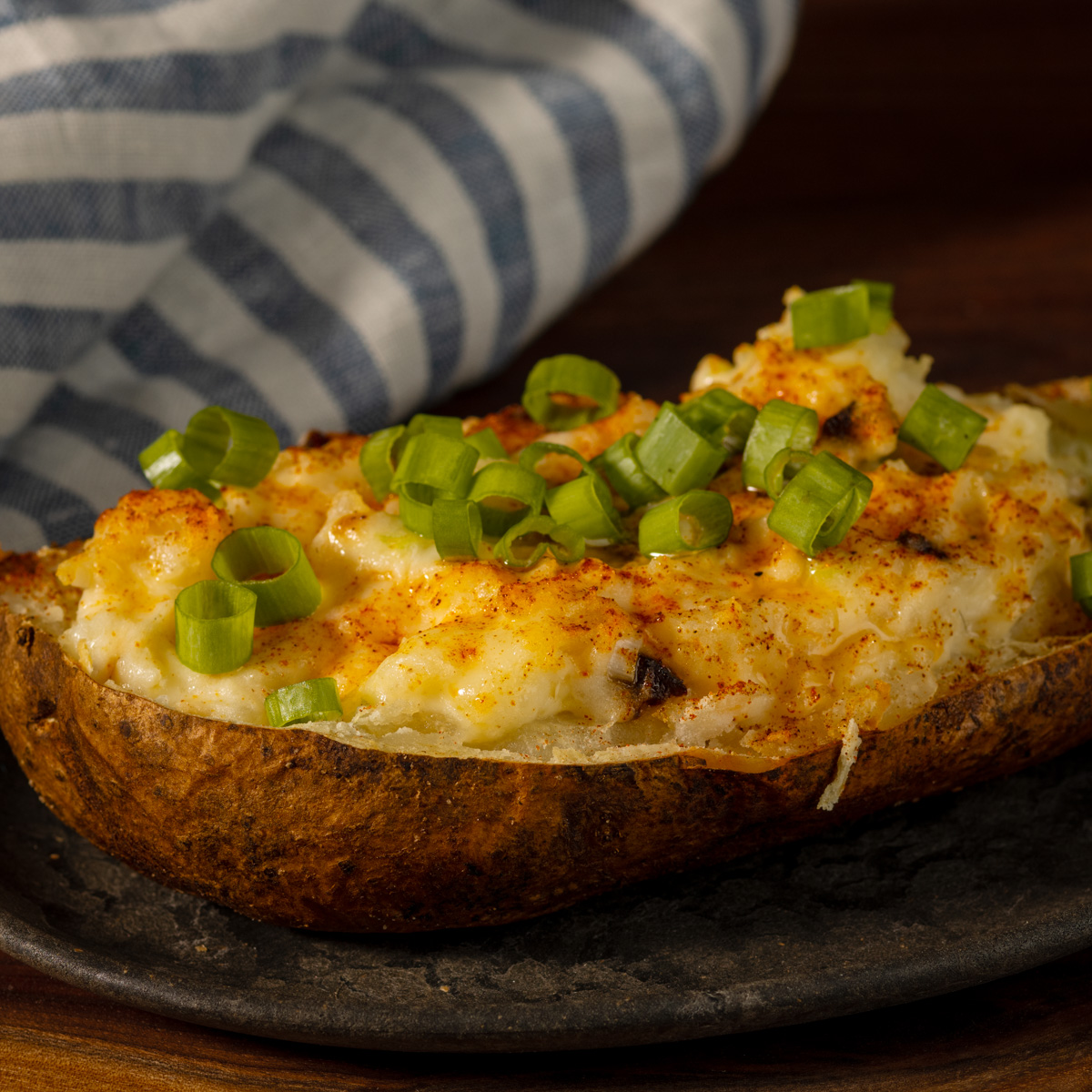 Stuffed baked potato.