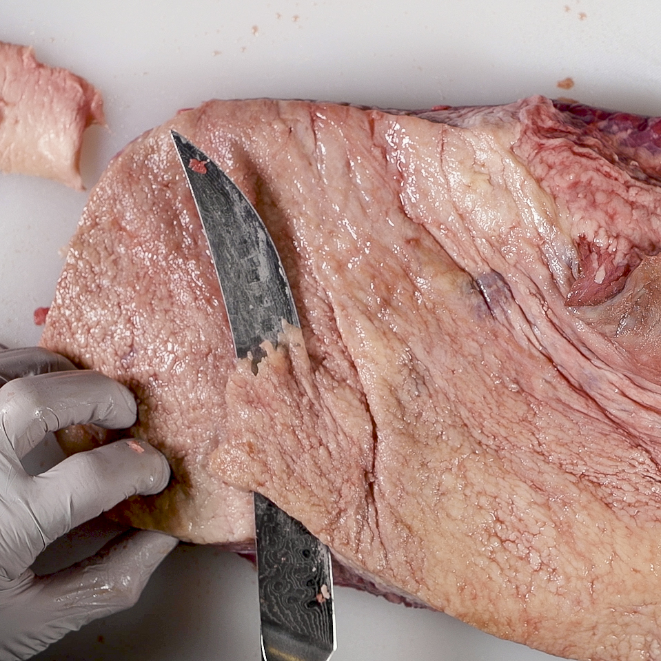 Trim the fat cap down to ¼ inch.