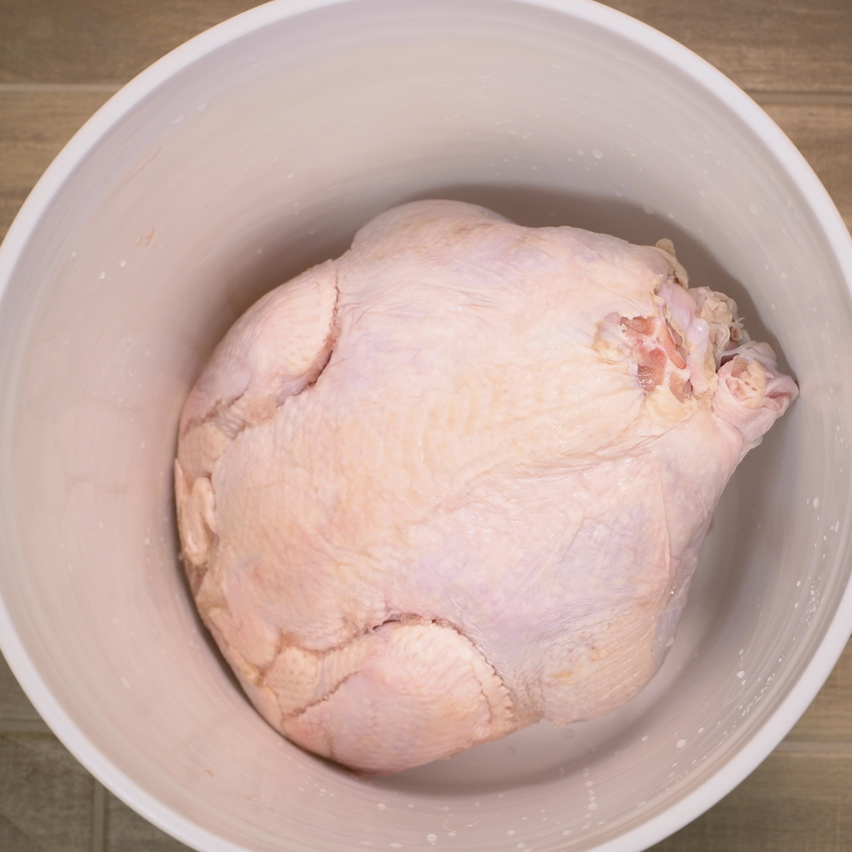 Turkey in a food-safe-bucket