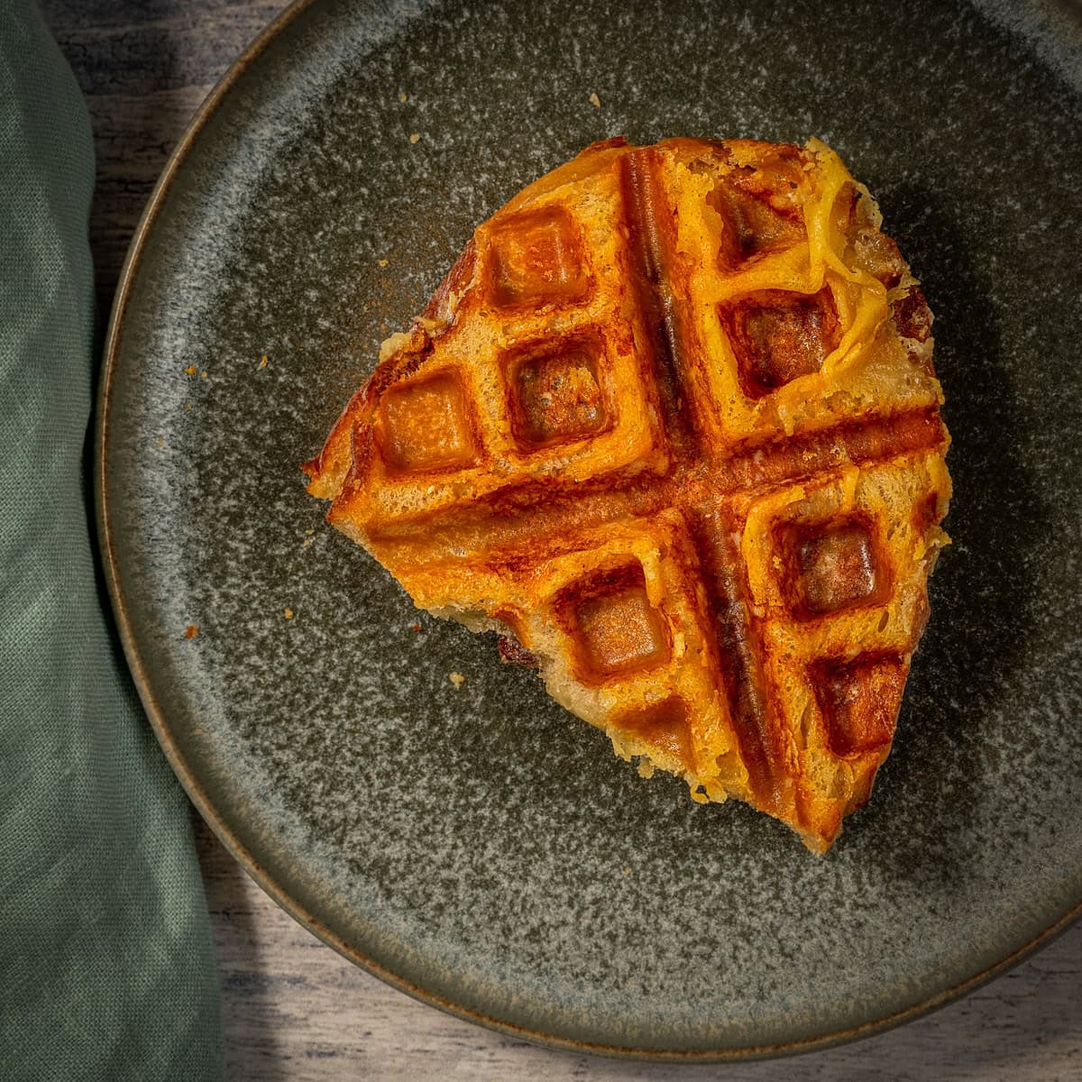 Waffle maker grilled cheese.