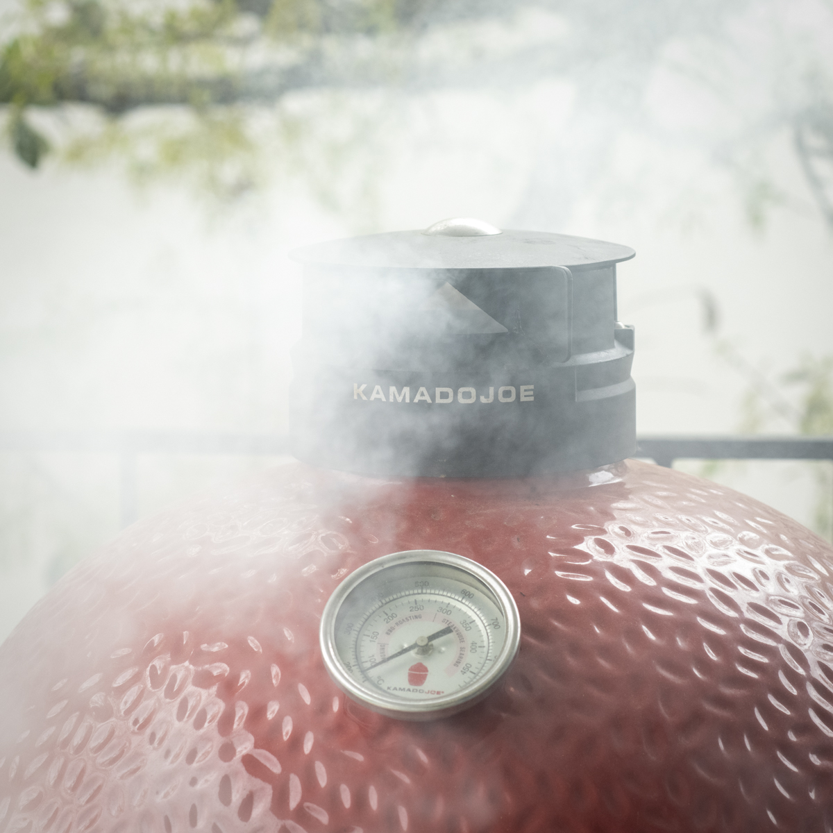 Wait until white smoke clears before adding food.